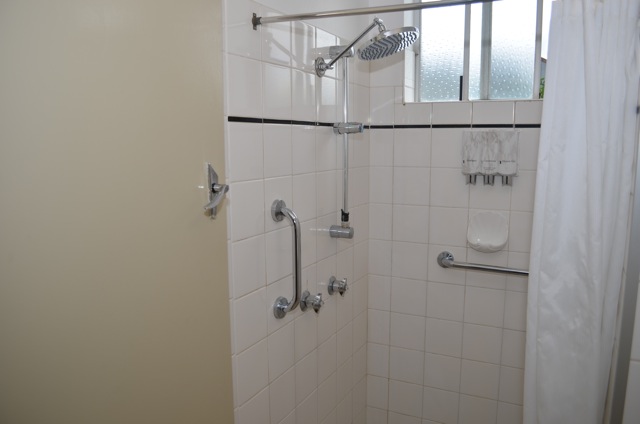 After a long drive, the perfect shower After a long drive, the perfect shower